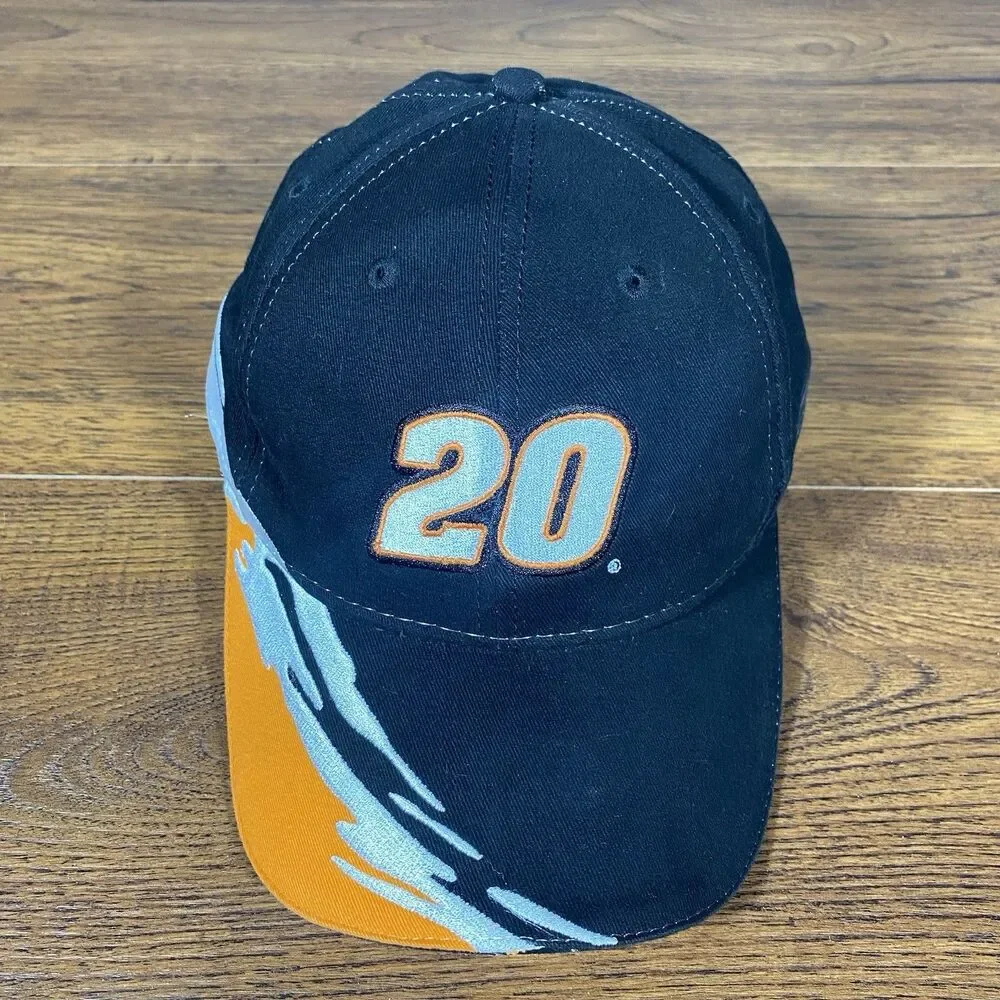 Tony Stewart #20 Home Depot Joe Gibbs Racing NASCAR Hat Black Orange OS